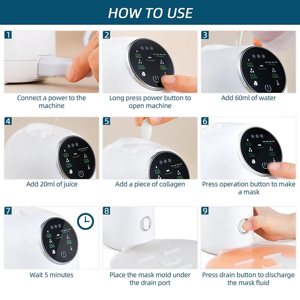 DIY Fruit & Vegetable Mask Maker (Button US Plug)